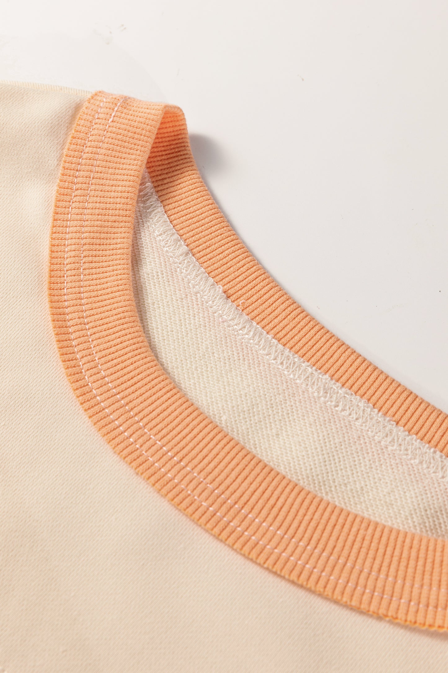 Phalaenopsis Color Block Patchwork Drop Shoulder Cropped Sweatshirt