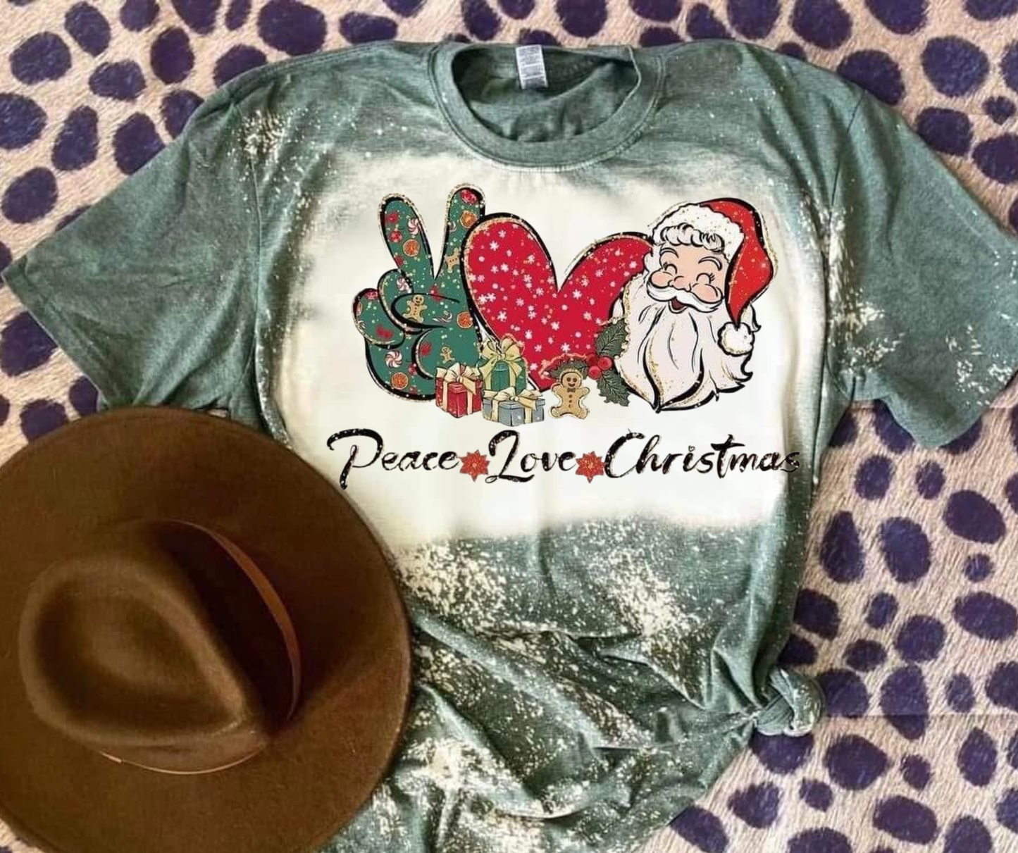 Bleach Style Peace Love Christmas