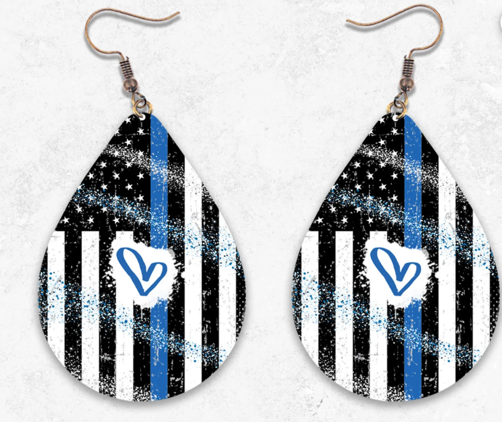 Distressed Flag Earrings