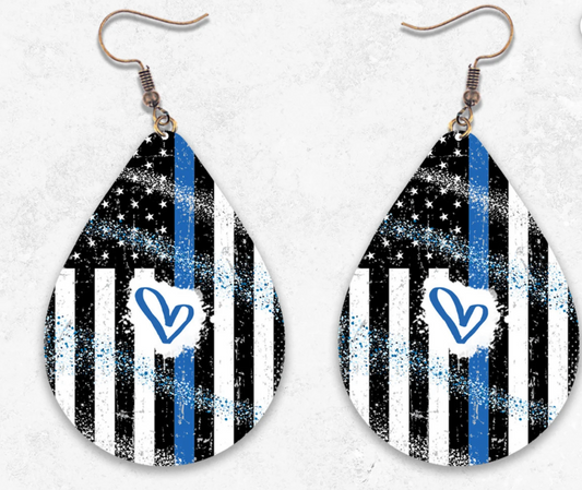 Distressed Flag Earrings