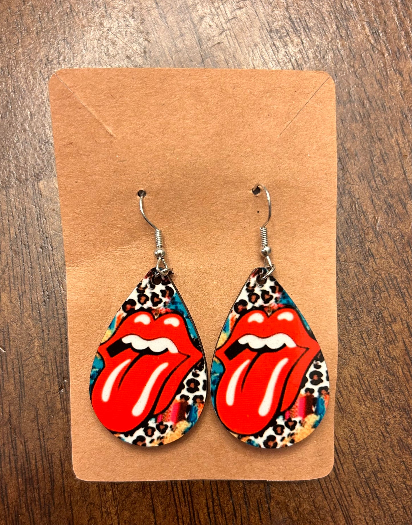 Animal Print Teardrop Earrings