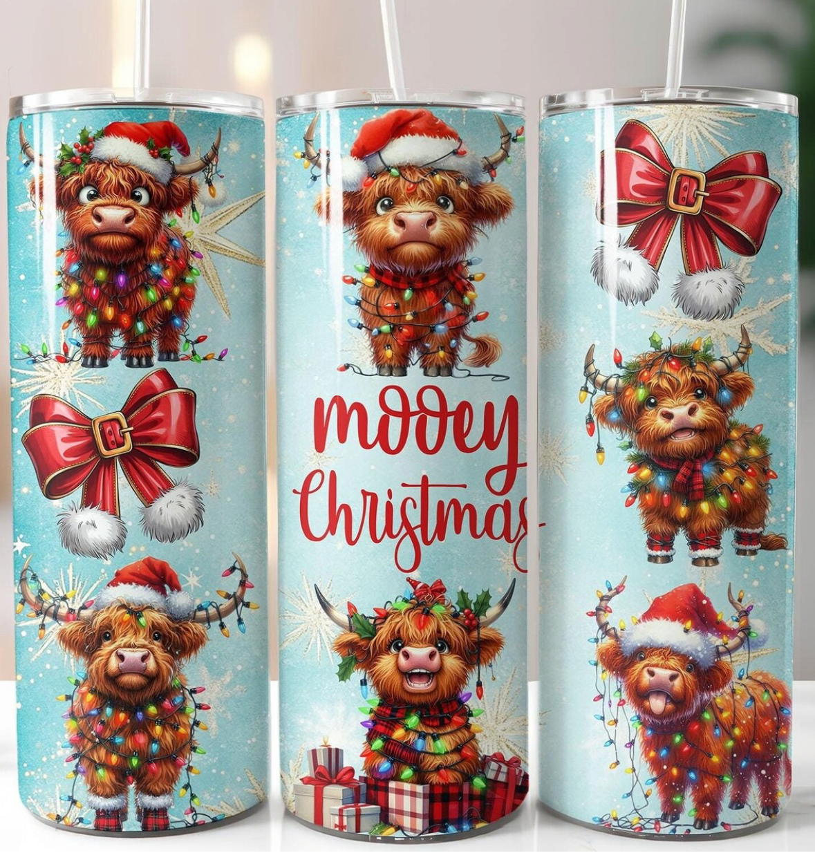Mooey Christmas Tumbler 20 OZ